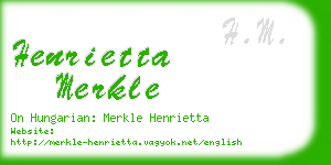 henrietta merkle business card